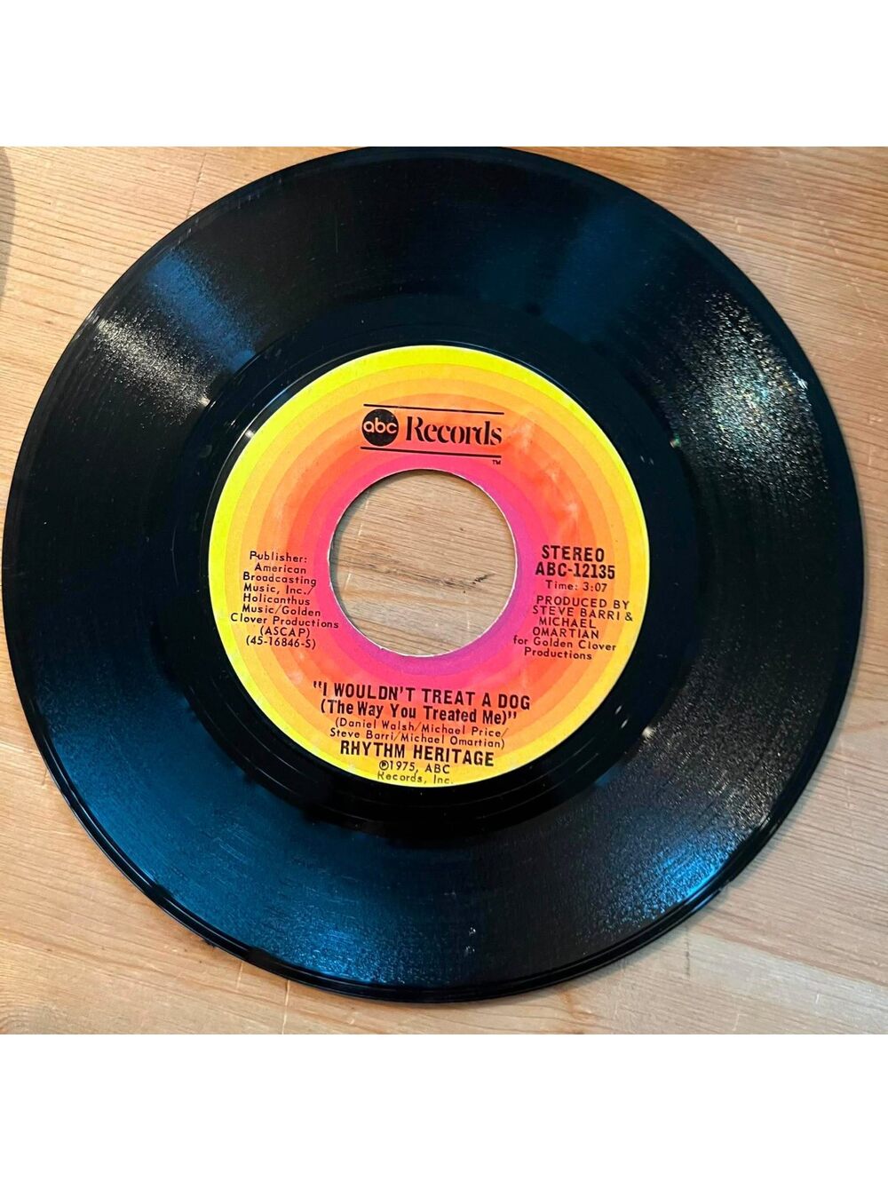 Rhythm Heritage - I Wouldn't Treat a Dog/Theme from S.W.A.T. 45rpm VG+ R11